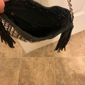 Off the shoulder fringe purse